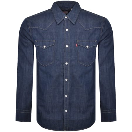 Levi's barstow western corduroy shirt navy discount